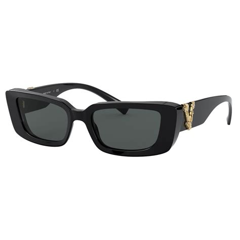 black versace virtus rectangular sunglasses|authentic black polarized Versace sunglasses.